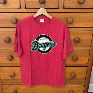 Gildan Red Dayton Dragons Baseball T-Shirt